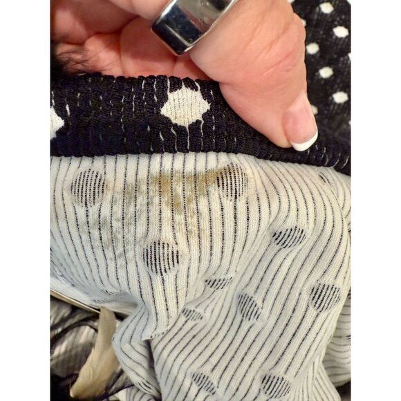 Leslie Amon Carioca Feather Trim Dot Mini Dress NWT - Size M/L - Picture 6 of 10